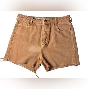 Anthropologie Shorts Womens 25 Yellow Gold Denim Pilcro Distressed Cut Offs